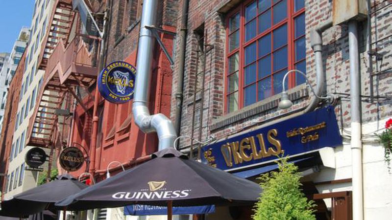 Kells Irish Pub in Pike Place Market in Seattle was once a mortuary and is reportedly haunted by ghostly apparitions and other spirits of the dead.