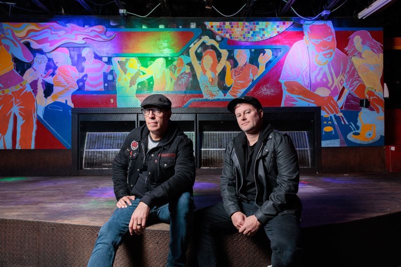 MJQ manager Ryan Murphy (left) and owner Ryan Purcell pose for a portrait at the nightclub in Atlanta on Tuesday, November 22, 2022.   (Arvin Temkar / arvin.temkar@ajc.com)
