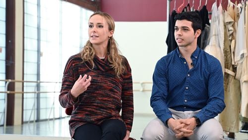 Emily Carrico  and Sergio Masero during an interview at Atlanta Ballet's Michael C. Carlos Dance Centre in Atlanta in December 2020. (Hyosub Shin / Hyosub.Shin@ajc.com)