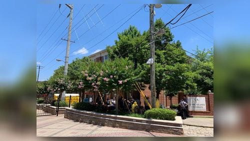 Civilians possibly exposed to chemicals after a spill Friday morning were moved to a separate building on Clark Atlanta University's campus.