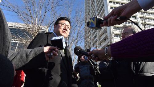 U.S. Attorney Byung J. "BJay" Pak speaks to members of the press outside the Richard B. Russell Federal Building on Wednesday, March 6, 2019. Federal prosecutors have charged Jeff Jafari, a former executive vice president of PRAD Group, on charges of bribery, witness tampering and tax evasion in the latest twist in the ongoing Atlanta City Hall corruption scandal. HYOSUB SHIN / HSHIN@AJC.COM
