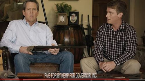 Brian Kemp, shown during an ad promoting his successful campaign for governor in 2018, when he endorsed a measure to allow more Georgians to carry firearms without a permit, is now making a similar proposal a priority during the legislative session that opens Monday.