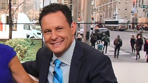 Brian Kilmeade on the set of "Fox & Friends" earlier this year. (Photo by Ben Gabbe/Getty Images)