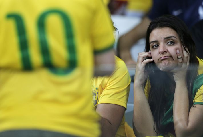 Tears flowed from the raw emotion during and after Brazil lost 7-1 to Germany in the World Cup.