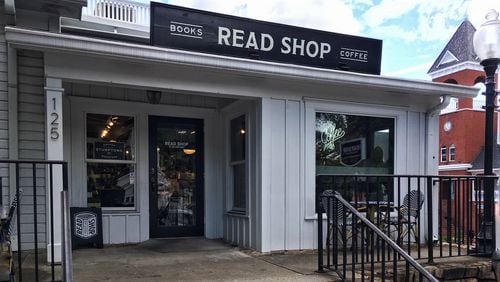 Nestled in the quaint Vinings neighborhood, the READ SHOP is a small bookseller and coffee shop.