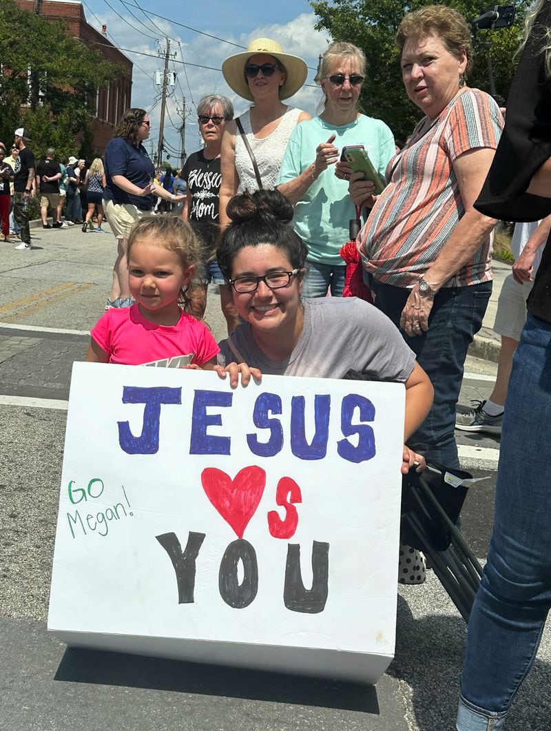 Megan Danielle has drawn a strong Christian following given her professed love of Jesus and God on the show. Anna Aulgur, who went to school with Danielle's brother, came with her four-year-old daughter Graceland. RODNEY HO/rho@ajc.com