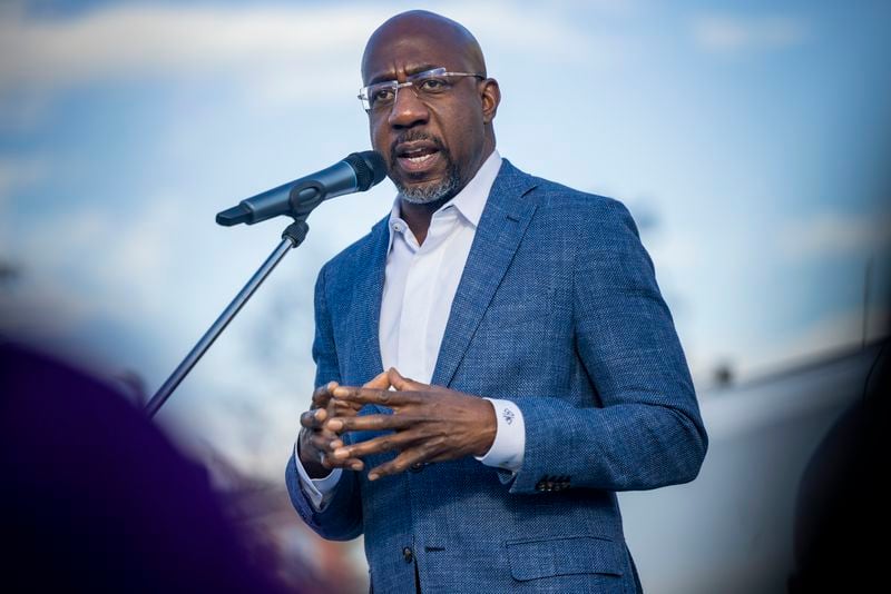 U.S. Sen. Raphael Warnock, D-Ga., signed on to a letter urging the U.S. Treasury to investigate and stop the flow of crypto to Hamas. (Nathan Posner for the Atlanta Journal-Constitution)