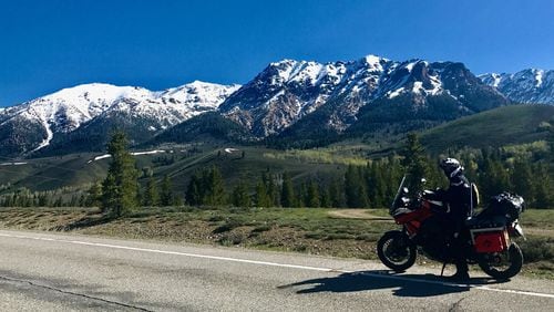 Benjamin Myers and Marlise Kast-Myers took a motorcycle road trip to Alaska. On day three, they arived at Salt Lake City. (Benjamin Myers)