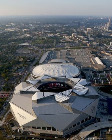 Photos: The view above the Falcons’ Mercedes-Benz Stadium