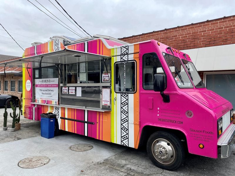 The Queso Truck is parked in front of the Yumbii commissary on Liddell Drive; early next year, a walk-up window will open behind the truck. Wendell Brock for The Atlanta Journal-Constitution