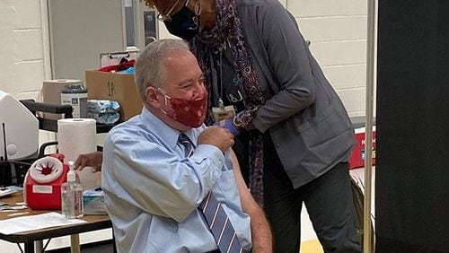 While Georgia Schools Superintendent Richard Woods was vaccinated, he tested positive for COVID-19 and experienced severe symptoms that required hospitalization. (GaDOE photo)