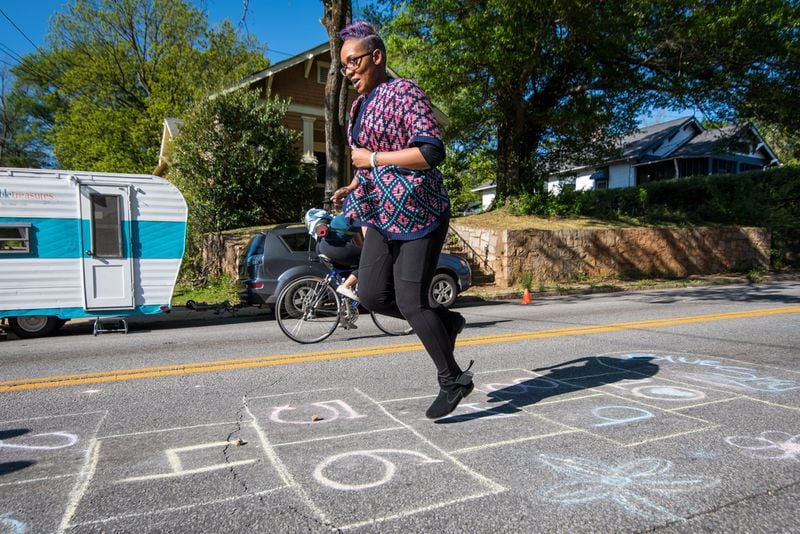 Roads will be closed to traffic during Streets Alive on April 23, paving the way for activities including walking, biking and even hopscotch. CONTRIBUTED BY ATLANTA STREETS ALIVE