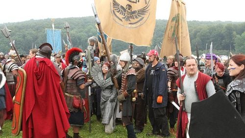 Live-action role-players at Drachenfest 2012. LARPing, as it is abbreviated, is also available to play in Georgia. Contributed photo by Irve, used under a Creative Commons Attribution-Share Alike 3.0 Unported license.