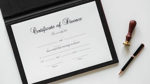 A UK woman announced her divorce in the style of a birth announcement, according to a UK newspaper.