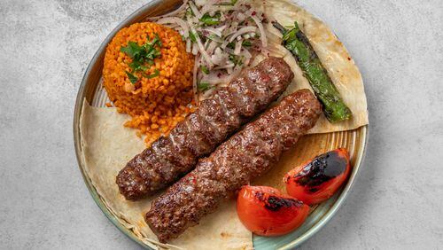 Adana kebab from the menu of Köz, a Mediterranean street food concept.