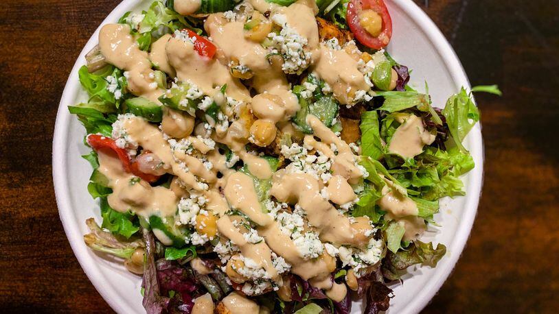 The tahini cucumber feta flavor combination at Gusto is one of the most consistent, and tastiest, Mediterranean salads in town. CONTRIBUTED BY HENRI HOLLIS