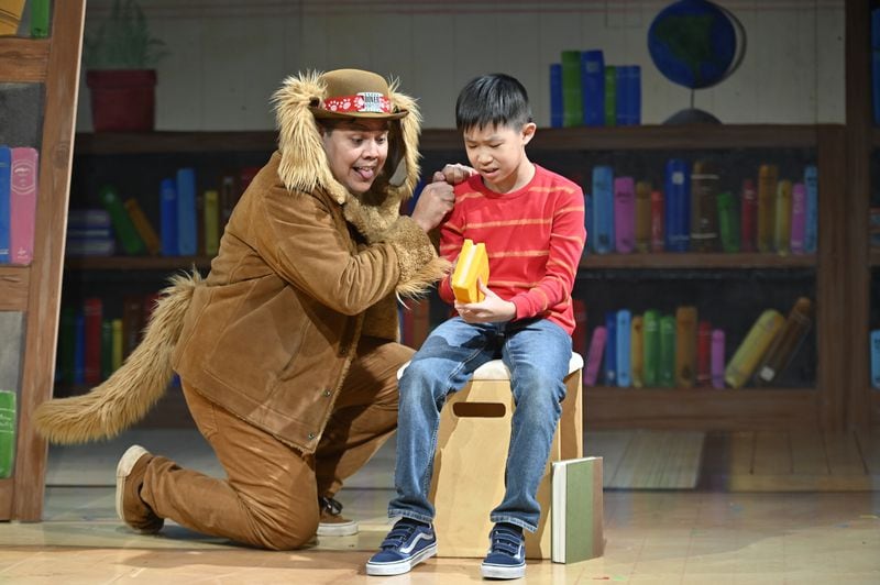 Juan Carlos Unzueta portrays Henry’s (Alexander Chen) dog, who serves as narrator, like a fuzzier, cuddlier version of the Stage Manager in “Our Town.”