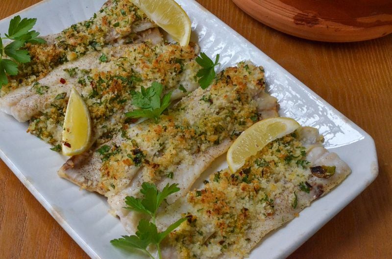 For Herb-Crusted Fish Fillets, use fish such as trout, catfish or rockfish. (Virginia Willis for The Atlanta Journal-Constitution)