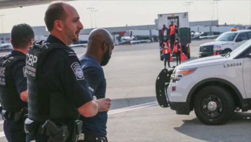 Charles Hamilton was arrested Saturday after arriving back in Atlanta from the Dominican Republic. (Credit: Channel 2 Action News)