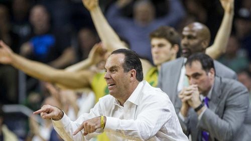Notre Dame coach Mike Brey’s team improved to 22-7 overall and 11-5 in the ACC. (Associated Press)