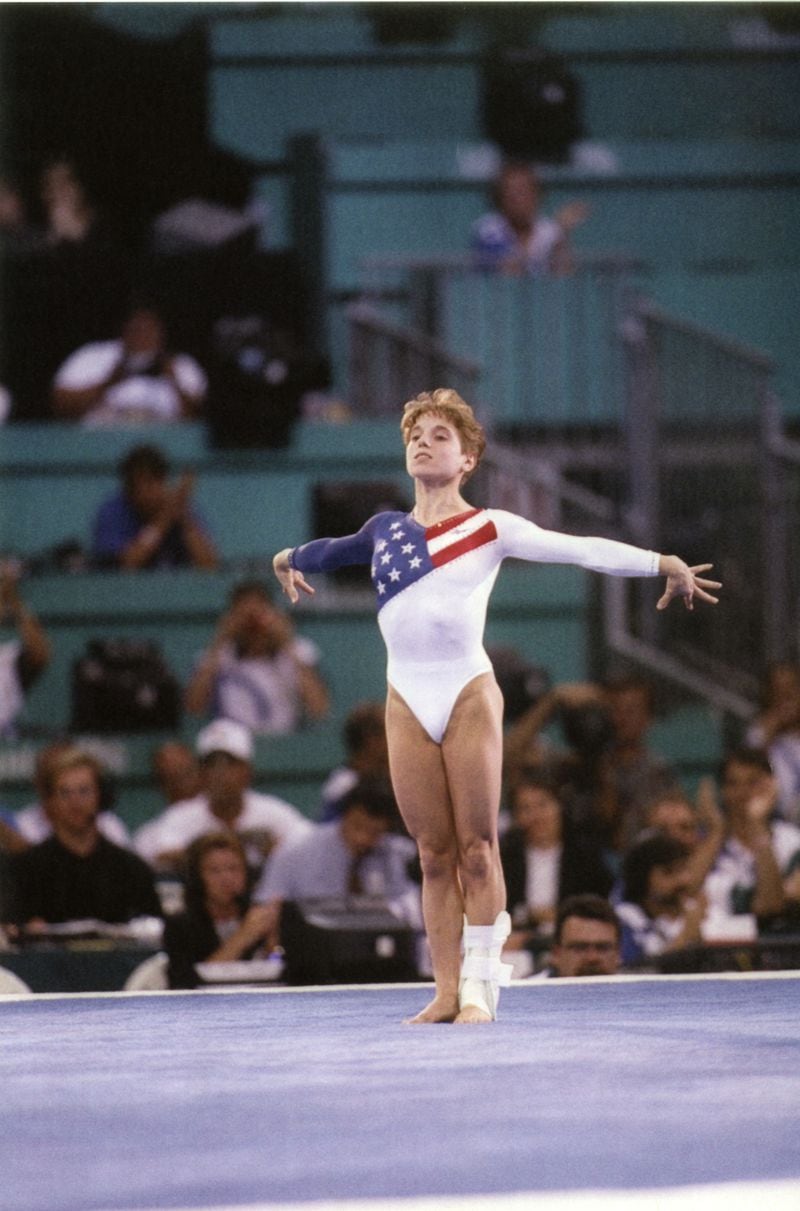 U.S. gymnast Kerri Strug vaulted on a sprained ankle to win the gold for her team in the 1996 Olympics in Atlanta. Courtesy of Stephanie Klein-Davis