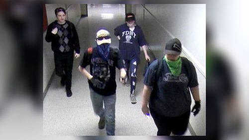 Rome police are trying to identify these four suspects in relation to a theft from North Heights Elementary School.