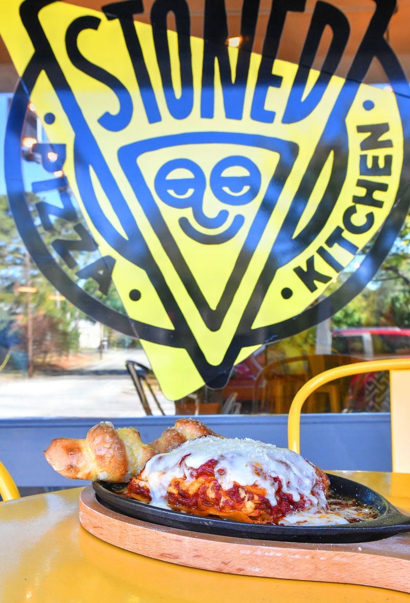 Stoned Pizza Kitchen's pasta offerings include lasagna. (Chris Hunt for The Atlanta Journal-Constitution)