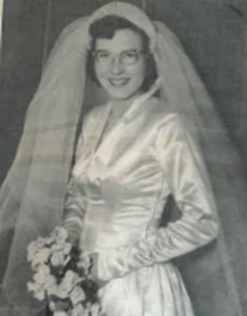Ann Hetzel on her wedding day on November 22, 1950. When they initially got married, the couple wondered if they'll ever make it to their 50th wedding anniversary.