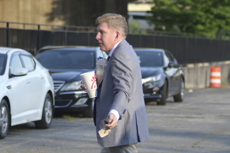 Todd Chrisley enters Richard B. Russell Federal Building in Atlanta on Wednesday, May 18, 2022. (Natrice Miller / natrice.miller@ajc.com)