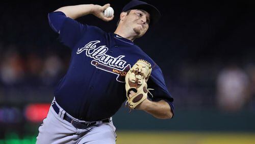 Braves reliever Luke Jackson cleared waivers and was outrighted to Triple-A. (AP photo)