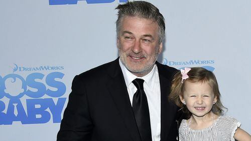 Alec Baldwin and daughter Carmen are pictured at the premiere of "The Boss Baby" at AMC Loews Lincoln Square on Monday, March 20, 2017, in New York.
