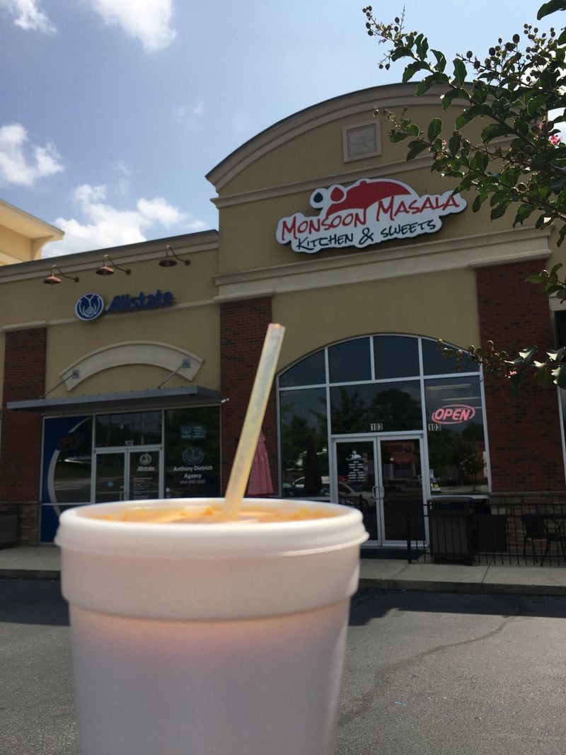 Don’t miss the mango lassi when you dine at Monsoon Masala on Buford Highway. CONTRIBUTED BY ANGELA HANSBERGER