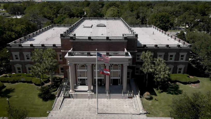 The Glynn County Courthouse in Brunswick. (Ryon Horne / rhorne@ajc.com)