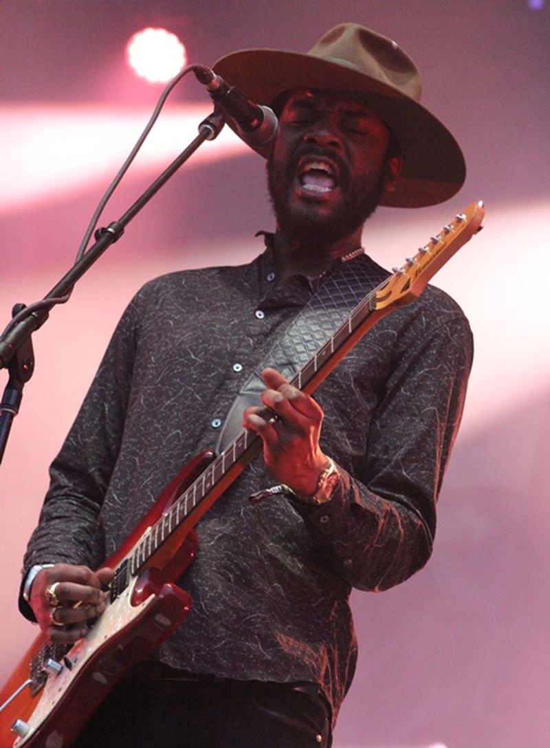 Gary Clark Jr. performed two new tracks from his "This Land" album early in his Shaky Knees set. Photo: Melissa Ruggieri/Atlanta Journal-Constitution