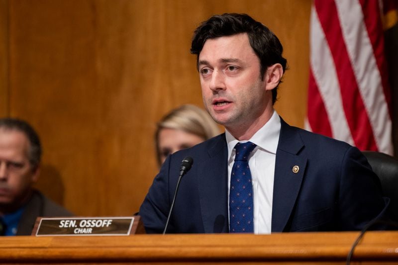 U.S. Sen. Jon Ossoff, D-GA, chairs a hearing of the Permanent Subcommittee on Investigations focused on Medical Mistreatment of Women in ICE Detention on Nov. 15th, 2022, in Washington, D.C.(Nathan Posner for the Atlanta Journal Constitution)