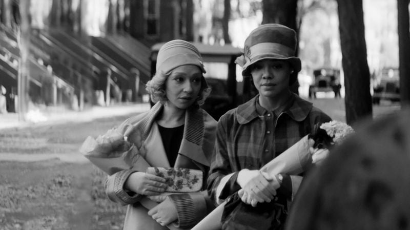 Ruth Negga and Tessa Thompson appear in <i>Passing</i> by Rebecca Hall, an official selection of the U.S. Dramatic Competition at the 2021 Sundance Film Festival. Courtesy of Sundance Institute | photo by Edu Grau.

All photos are copyrighted and may be used by press only for the purpose of news or editorial coverage of Sundance Institute programs. Photos must be accompanied by a credit to the photographer and/or 'Courtesy of Sundance Institute.' Unauthorized use, alteration, reproduction or sale of logos and/or photos is strictly prohibited.
