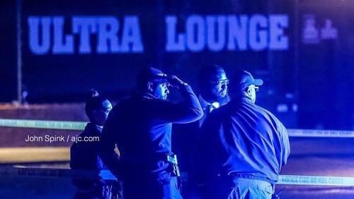 Riverdale police investigators were on the scene of a shooting at a nightclub on Ga. 138 near Taylor Road on Monday morning.