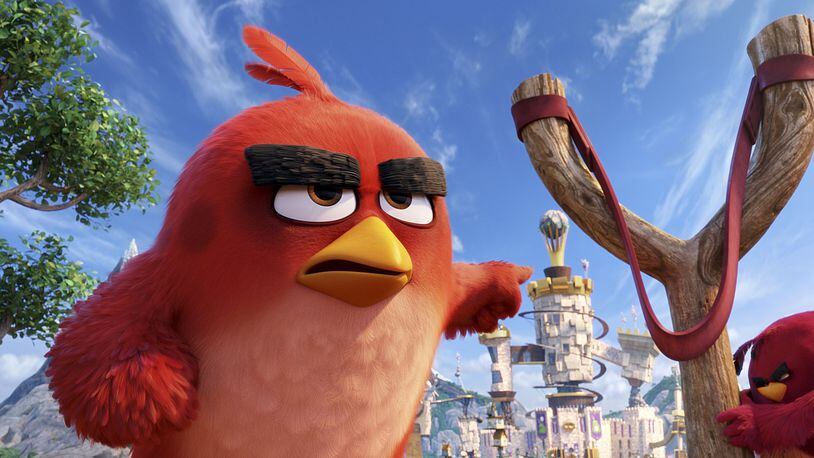 The character Red is voiced by Jason Sudeikis in “The Angry Birds Movie.” (Sony Pictures via AP)