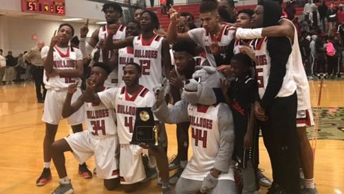 Tri-Cities won the Region 5-AAAAA boys basketball tournament at New Manchester on Saturday night with a 57-56 victory over Alexander. Tri-Cities will enter the state tournament ranked No. 1 in Class AAAAA.