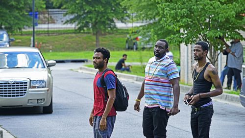 ATLANTA -- ÒThe Big BangÓ -- Episode 101 (Airs Tuesday, September 6, 10:00 pm e/p) Pictured: (l-r) Donald Glover as Earnest Marks, Brian Tyree Henry as Alfred Miles, Keith Standfield as Darius. CR: Guy D'Alema/FX