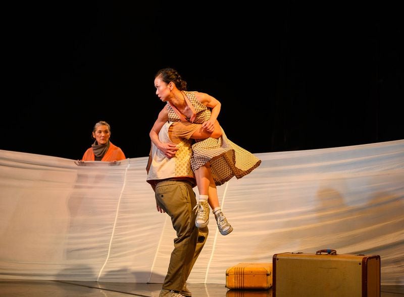 In "IKKAI Means Once," PJ Hirabayashi watches as performer Sharon Kung is taken from home. 
(Courtesy of Bruce Ghent)