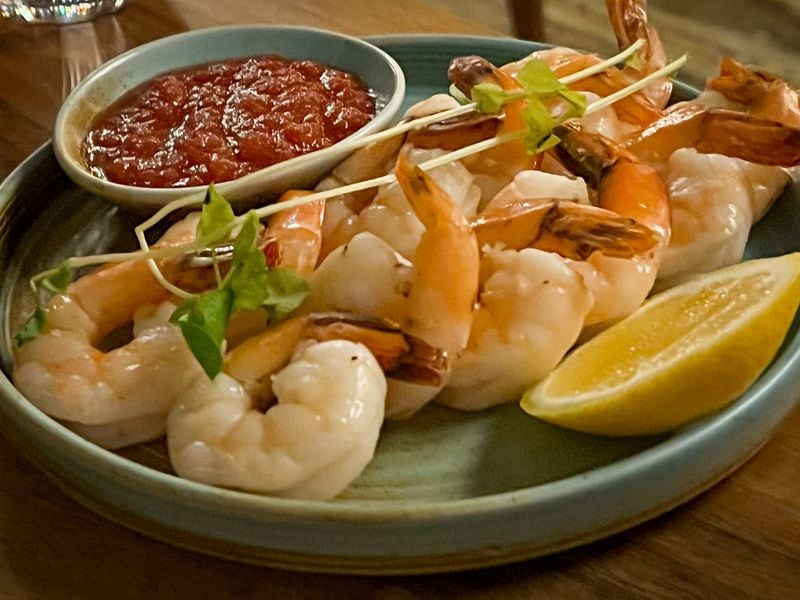 Sebastian's $36 shrimp cocktail was underseasoned and forgettable. Henri Hollis/henri.hollis@ajc.com