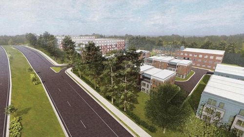 Broadstone Peachtree Corners, a 9.25-acre mixed-use development, will offer 295 apartments, 26 townhomes and office space on Peachtree Parkway. (Courtesy of City of Peachtree Corners)