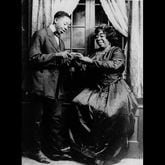 Ma Rainey, right, appears in the touring show "The Rabbit Foot Minstrels" in an undated photo.  She was born Gertrude Pridgett in Columbus, Ga., and became known as the "Mother of the Blues" through her appearances in the South and Midwest. The male actor is not identified. (AP Photo/HO)