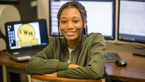 C.W. Matthews Construction company has more than a dozen interns, including Fiore Sturdivant, a senior who has won national awards and would like to continue in the business without attending college, on June 10, 2020. (Jenni Girtman for The Atlanta Journal-Constitution)