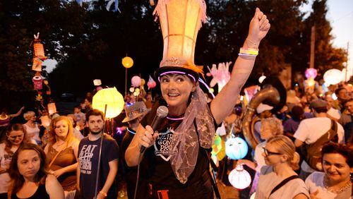 Chantelle Rytter at the 2013 Atlanta Beltline Lantern Parade. HYOSUB SHIN / HSHIN@AJC.COM