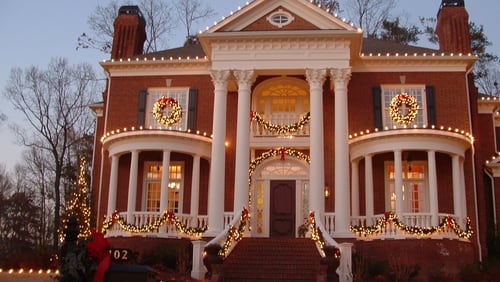 This classic colonial Atlanta home was decorated by Property Creations Inc.