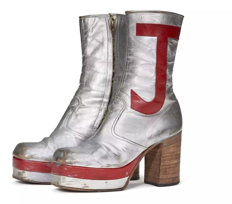 Elton John custom made boots are up for auction by Christie's starting Feb. 21, 2024. CHRISTIE'S