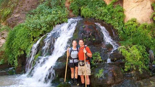 Denise and Dan Goerke, shown on an adventure outing, now face a different lifestyle. She was diagnosed with Mild Cognitive Impairment at 56. It progressed to Alzheimer’s disease, and she now lives in a memory care facility. FAMILY PHOTO