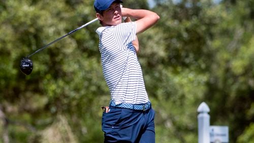 Georgia Tech golfer Christo Lamprecht at the NCAA regional tournament at Seminole Legacy Golf Club in Tallahassee, Fla., May 17, 2021. (Mike Olivella for Georgia Tech)